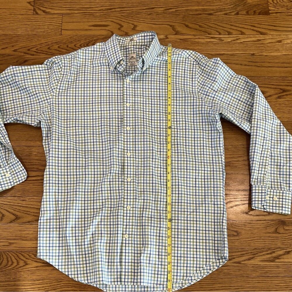 Peter Millar Mens Button Down Shirt Multicolor Plaid Long Sleeve Pocket Cotton L - Picture 7 of 16